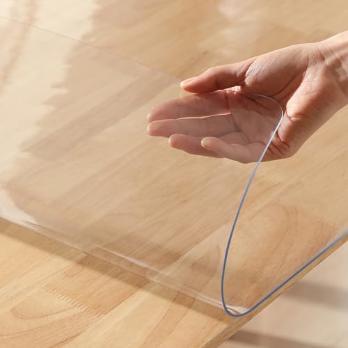 24x48 Inch Clear PVC Table Protector Waterproof Heavy Duty Desk Pad