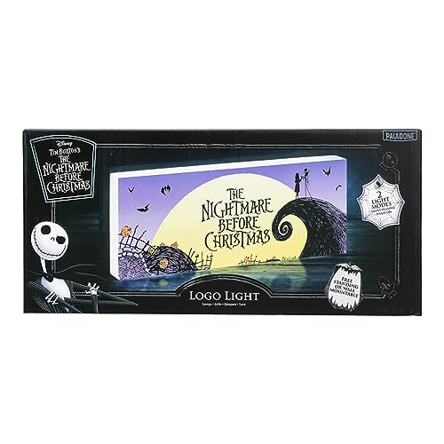 Nightmare Before Christmas Logo Light - Official Decor, 2 Modes, 12"