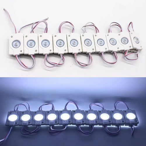 AOOYUANKE White LED Module Replacement Lights for Inflatables 20Pcs 3030SMD 12V DC IP65 with Self-Adhesive Back
