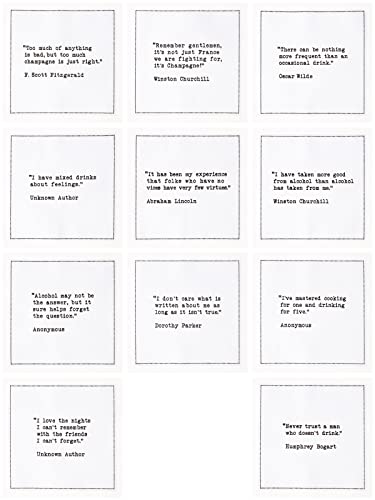 Funny Drinking Quotes Cocktail Napkins - White Cotton 50 Pack, Party & Bar Accessory (Variation: Drinking Quotes)