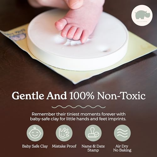 Baby Handprint & Footprint Clay Keepsake Kit - DIY Newborn Ornament Set