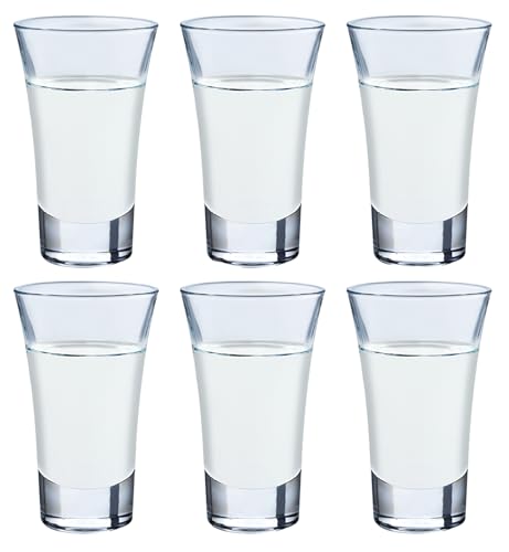 Japanese Glass Sake Cups - 3.4 fl oz Cold Sake Glass Set of 6, Dishwasher Safe