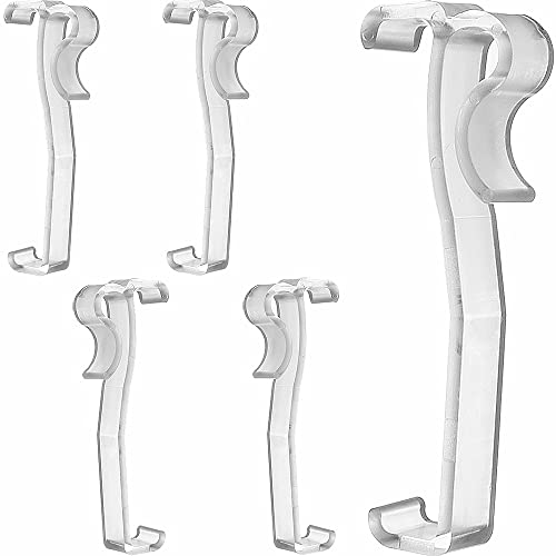 3-Inch Clear Plastic Valance Clips for Horizontal Blinds, 6-Pack