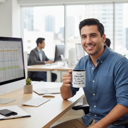 Xildew Funny Ceramic Coffee Mug Gag Gift for Coworker Boss - Black 11 OZ