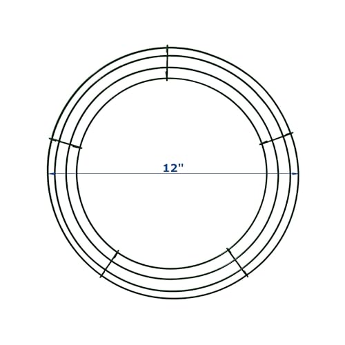 5 Pack Christmas Wire Wreath Frame 12 Inch Metal Form Front Door Wreath Ring for New Year Decors Crafts DIY