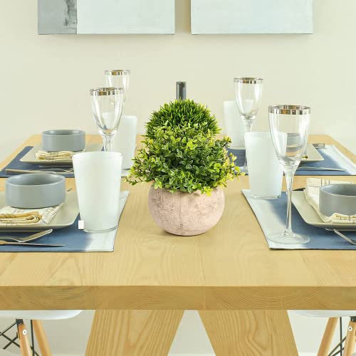 Artificial Boxwood Topiary Potted Plant for Home and Office Decor