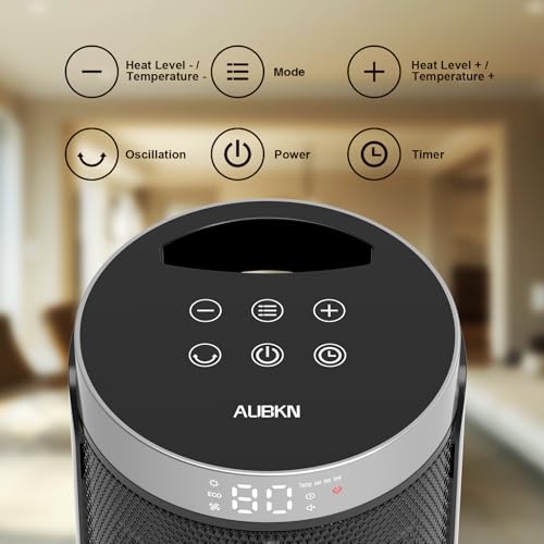 Portable Electric Space Heater 1500W PTC Ceramic with Remote Control