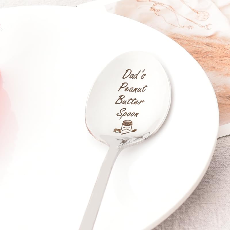 Dad Gifts Peanut Butter Spoon - Personalized Father Day & Christmas Gift from Kids