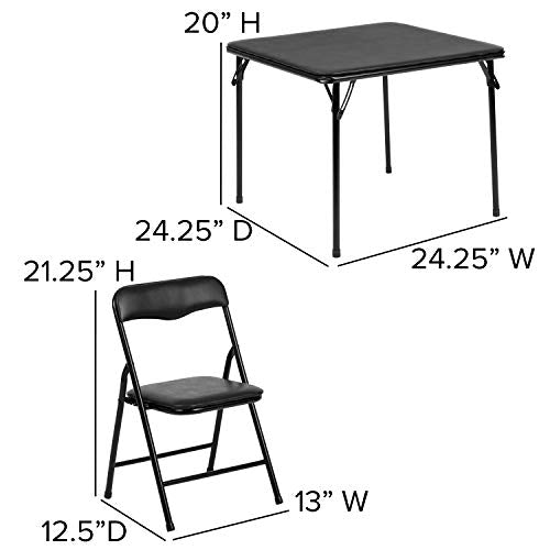 3-Piece Kids Folding Table and Chairs Set - Durable Activity Furniture