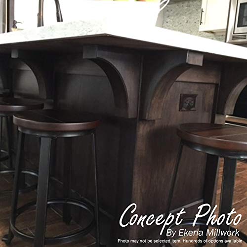 Ekena Millwork BKTW01X06X09AVAL Small Avila Wood Wood Brackets, 1 3/4"W x 6 1/2"D x 9"H , Alder