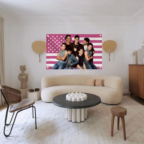 Pink American Flag Tapestry Banner - 3x5 ft Dorm Decor with Grommets