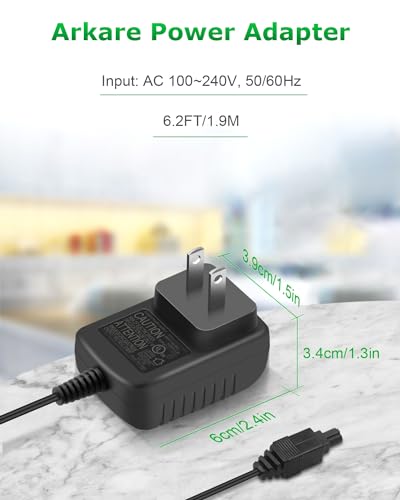 Replacement Charger for Cordless Floor and Carpet Sweepers 6.2ft Cord