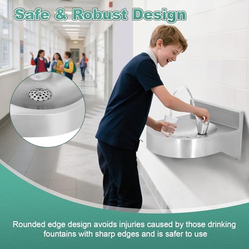 Wall-Mounted Stainless Steel Water Drinking Fountain for Commercial Use