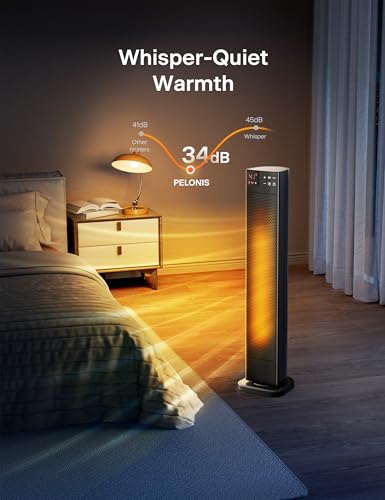 30-Inch Ceramic Tower Space Heater with Remote and Thermostat