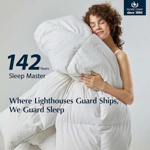 Pacific Coast King Goose Down Fiber Comforter - All-Season Duvet Insert