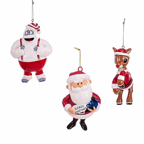 Rudolph The Red-Nosed Reindeer Blow Mold Ornament 3-Piece Set - Holiday Decorations