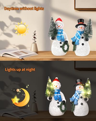 iStatue Christmas Collectible Figurines, Snowman