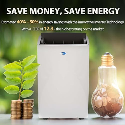 Portable Air Conditioner Inverter 14000 BTU Smart Wi-Fi with Dehumidifier