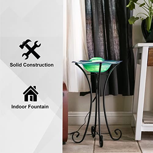 27" LED Mist Floor Fountain with Adjustable Control and Color Lights