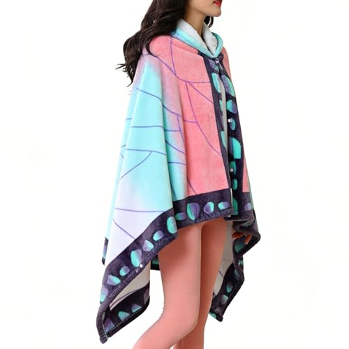Hooded Wearable Blanket Cloak - Soft Cozy Throw Wrap, 63 x 40 Inch