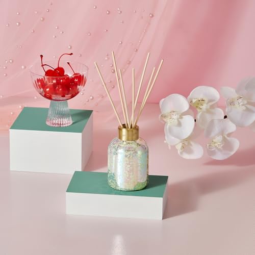 Volcano Reed Diffuser Set - 5.7 oz Iridescent Mercury Glass Home Fragrance