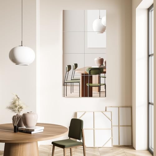 12x12 Inch Square Glass Mirror Trays - Set of 10 for Centerpieces
