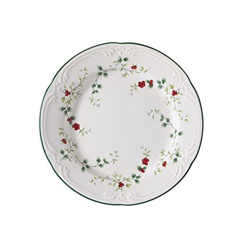 Pfaltzgraff Winterberry Salad Plates Set of 4, 8-Inch Green Holiday Tableware