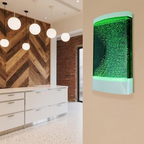 31.5-Inch LED Bubble Wall Fountain – Color-Changing Sensory Water Feature