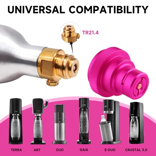 CO2 Cylinder Quick Connect Adapter for Sparkling Water Makers, TR21-4 Valve