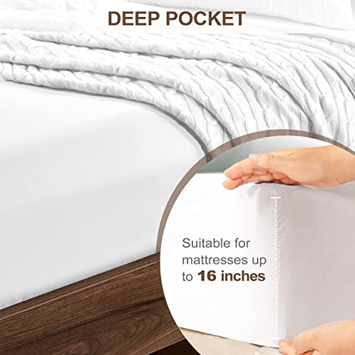 Twin Fitted Sheet 2-Pack - Ultra Soft Brushed Microfiber Deep Pocket Sheets