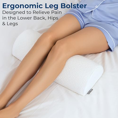 Memory Foam Knee Pillow for Back Sleeping – Half Moon Support