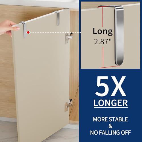2 Pack Over-the-Cabinet Towel Rack - Brushed Stainless Steel Bar