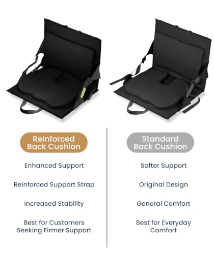 Portable Memory Foam Stadium Seat with Back Support for Bleachers