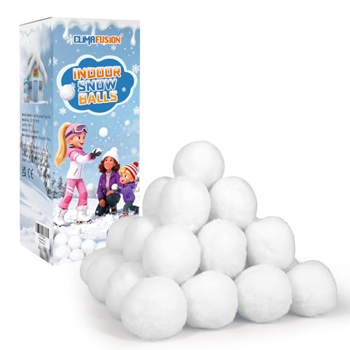 20-Pack Fake Snowballs Set for Kids - Soft Indoor Snowball Fight Toys