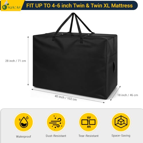 Heavy Duty Waterproof Folding Mattress Storage Bag for Twin & Twin XL