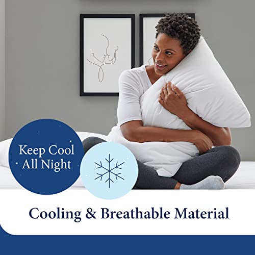 Waterproof King Size Pillow Protectors - Bamboo Rayon Cooling Set of 2