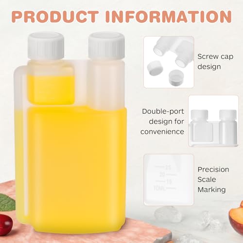CHENGU 16.9 Oz Plastic Flask with Built-In Shot Glass, Portable Drink Container
