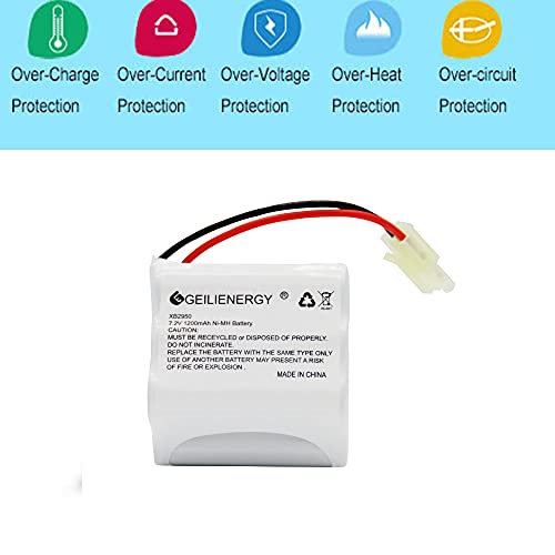 7.2V 1200mAh Ni-MH Replacement Battery for Cordless Floor Sweepers