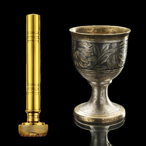 Portable Metal Holy Water Aspergillum Sprinkler with Leather Case for Ceremonies