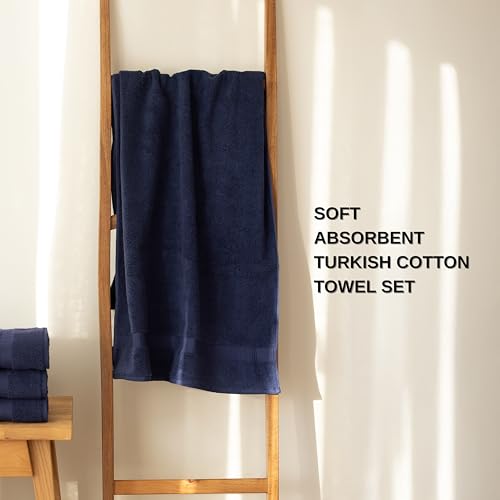 6-Piece Turkish Cotton Towel Set - Premium Absorbent Bath & Hand Towels