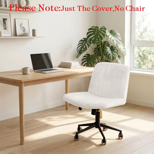 Criss Cross Armless Chair Cover - Stretch Slipcover for Office & Home