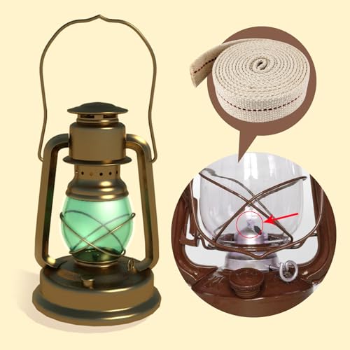 1 Inch Flat Cotton Oil Lamp Wick - 6.5 Feet Replacement Roll