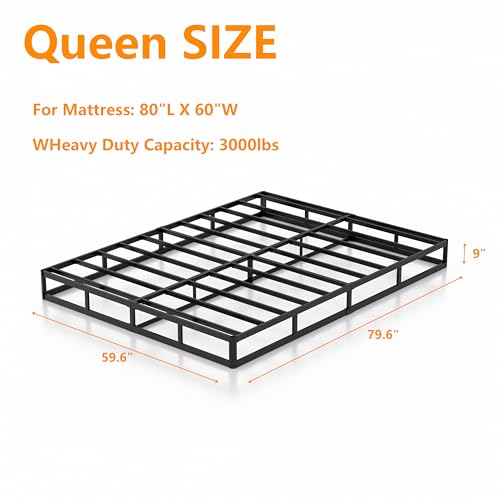 9-Inch Queen Size Metal Box Spring, Heavy Duty Mattress Foundation