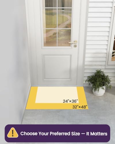 Heavy Duty Front Door Mat 24x36 - Non-Slip Outdoor Entryway Rug