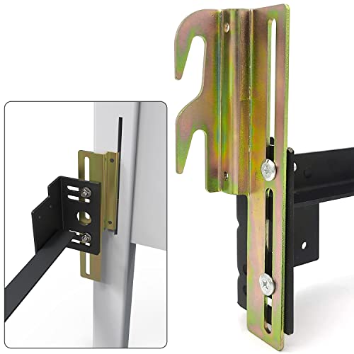 4-Piece Bolt-On to Hook-On Bed Frame Conversion Brackets for Headboards