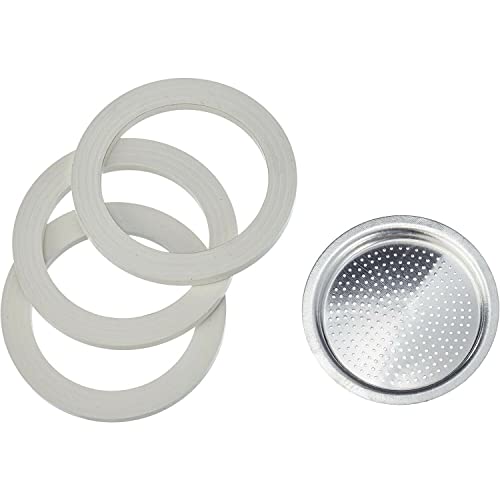 6-Cup Coffee Maker Replacement Gasket and Filter Plate Set, 72mm