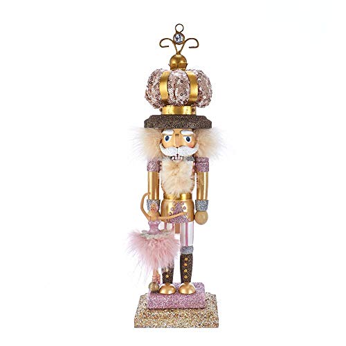 14-Inch Wooden Ballet and Crown Nutcracker Tabletop Holiday Decor