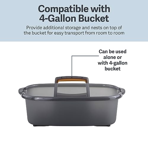 Plastic Cleaning Storage Caddy with Handle - Multipurpose Organizer Tote