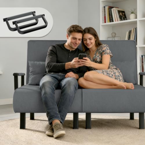 4-in-1 Convertible Sofa Bed, Adjustable Single Sleeper Chair with Pillow