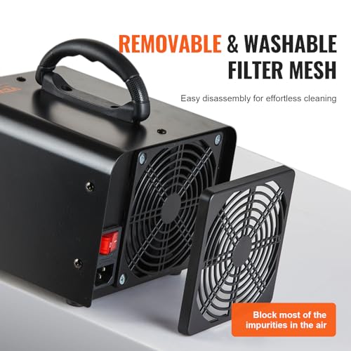 High Capacity Ozone Generator 24000mg/h with 120 Min Timer for Rooms and Cars